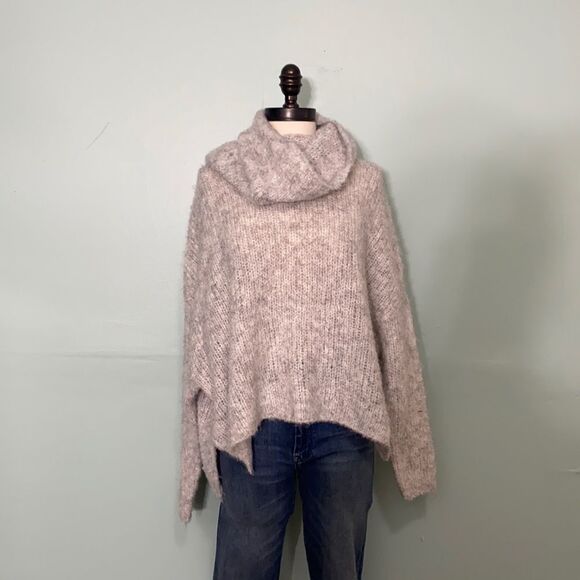 Debut Grey Soft Blend Turtleneck Boxy Sweater - Picture 1 of 4